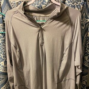 Lavender and white 3/4 zip activewear jacket